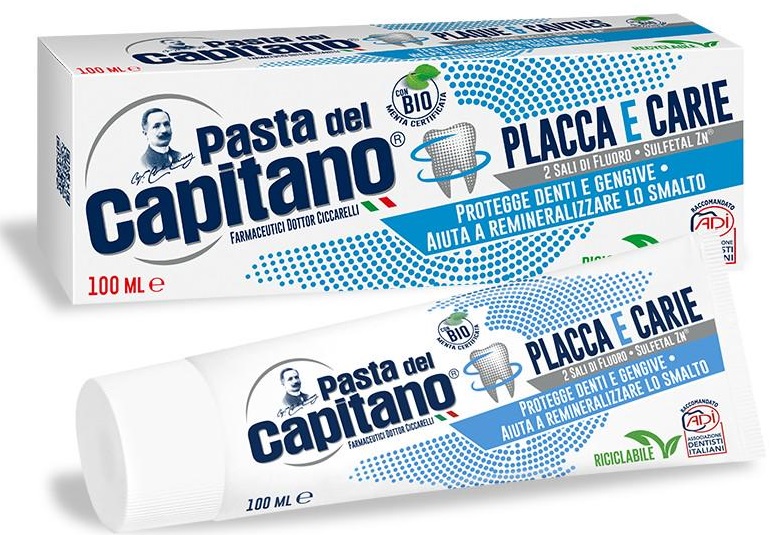 CAPITANO DENTIFRICIO PASTA DEL PLACCA E CARIE